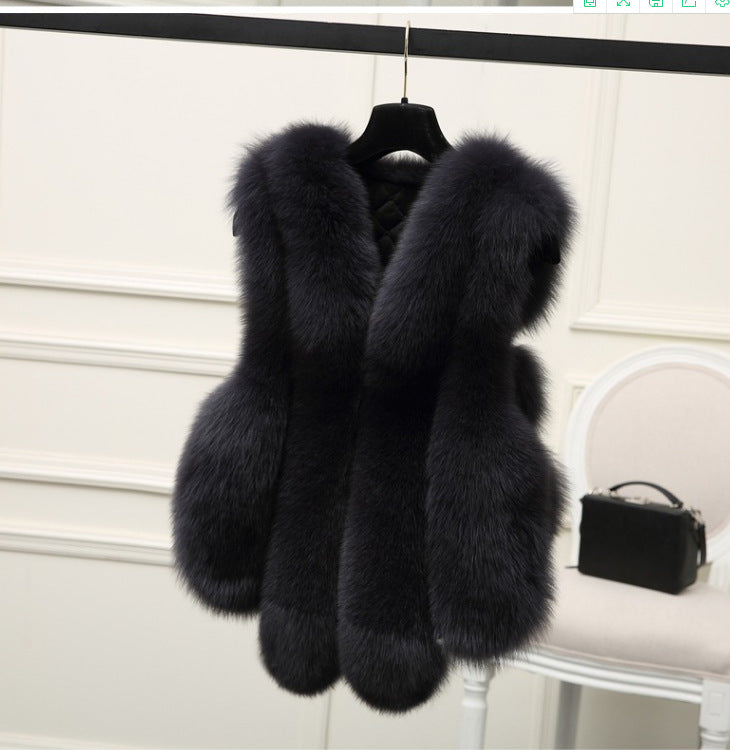 Gilet de luxe en fausse fourrure Damen avec détails volumineux Berg-Feldt