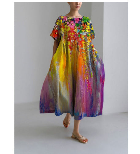Robe aspect coton avec impression 3D Fudus