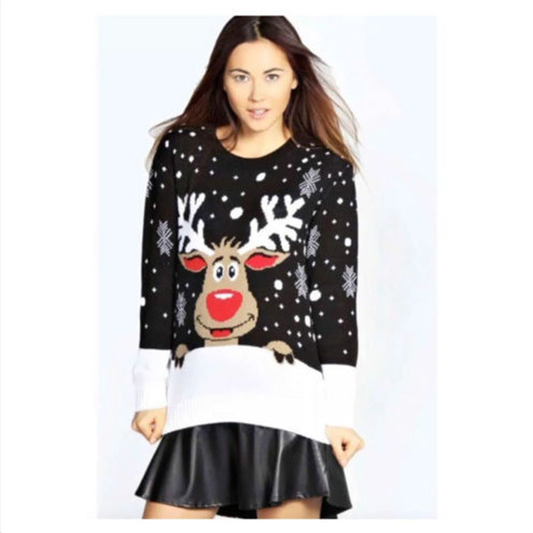 Pull de Noël pour femmes avec joyeux motif de renne et matière douce Berg-Feldt