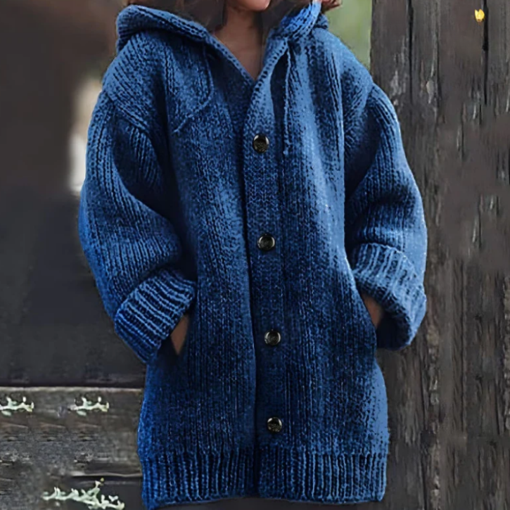 Berg-Feldt | Gestrickte Damenjacke Mit Kapuze