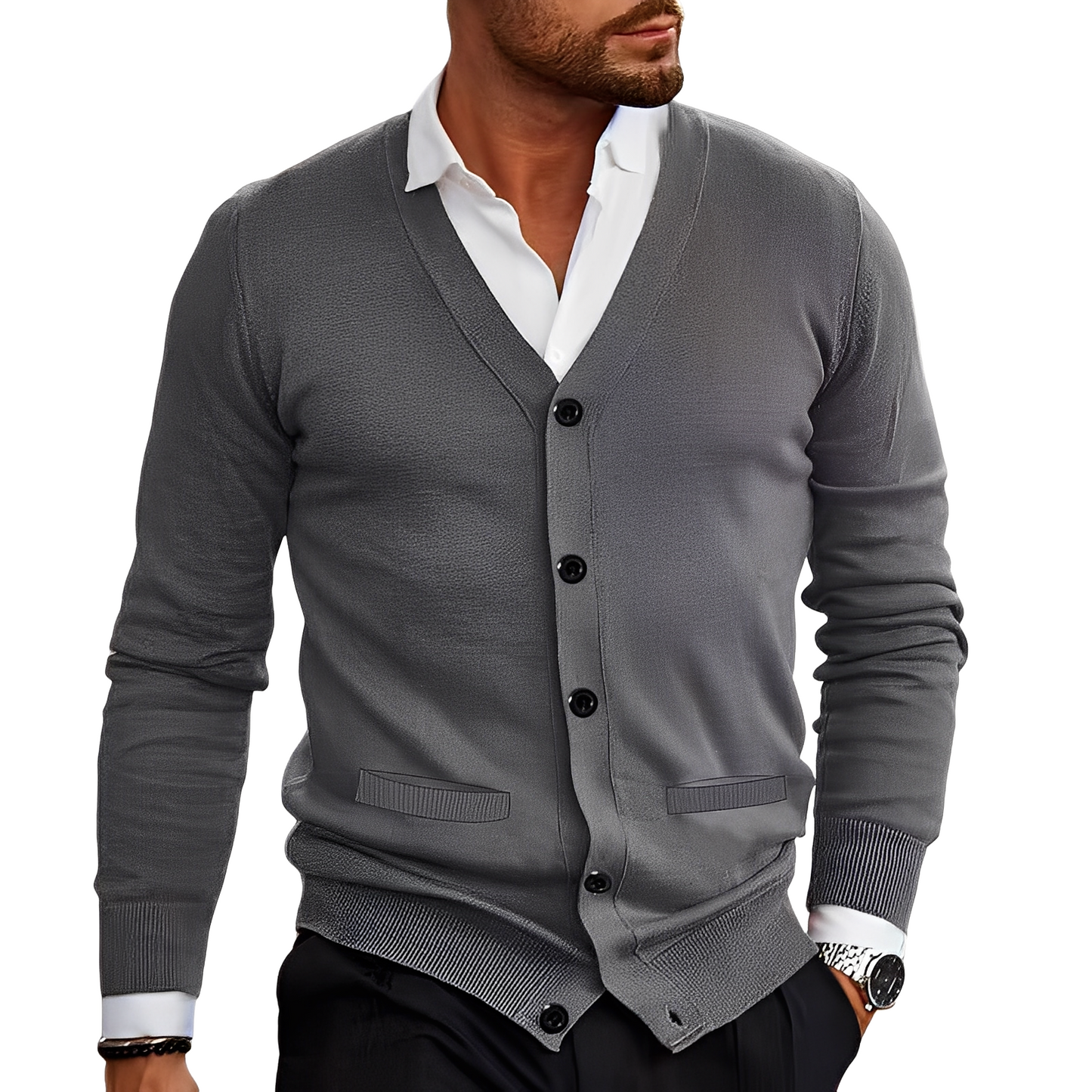 Berg-Feldt | Lässiger, einfacher Cardigan für Männer