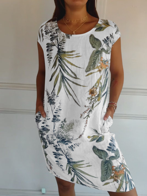 CINDY: Robe fourreau imprimée