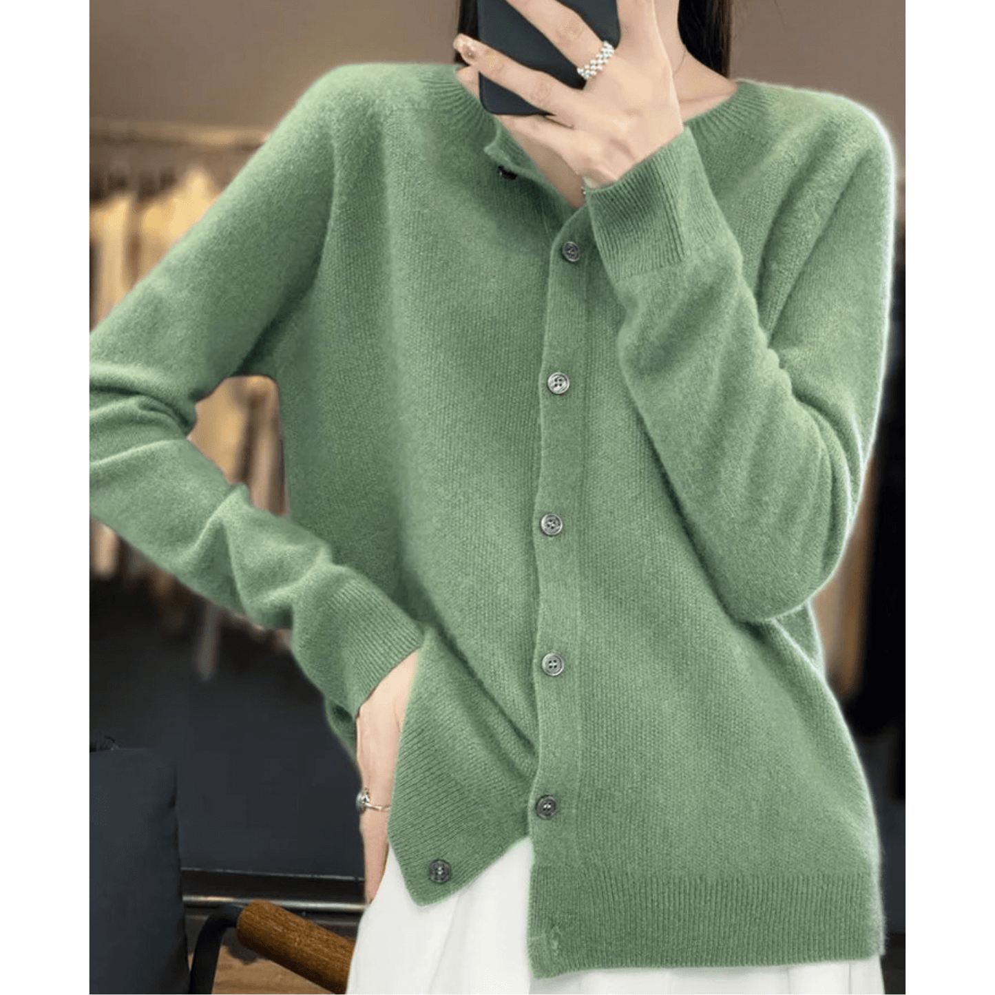Berg-Feldt | Cardigan fin pour femme à col rond