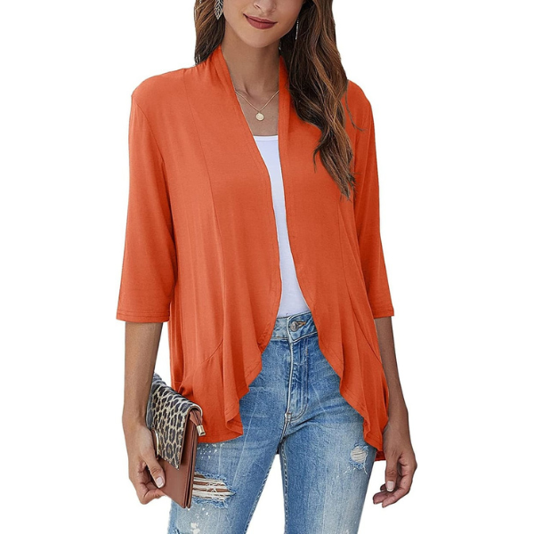 SEVDA Cardigan: leichter Cardigan mit Dreiviertelärmeln