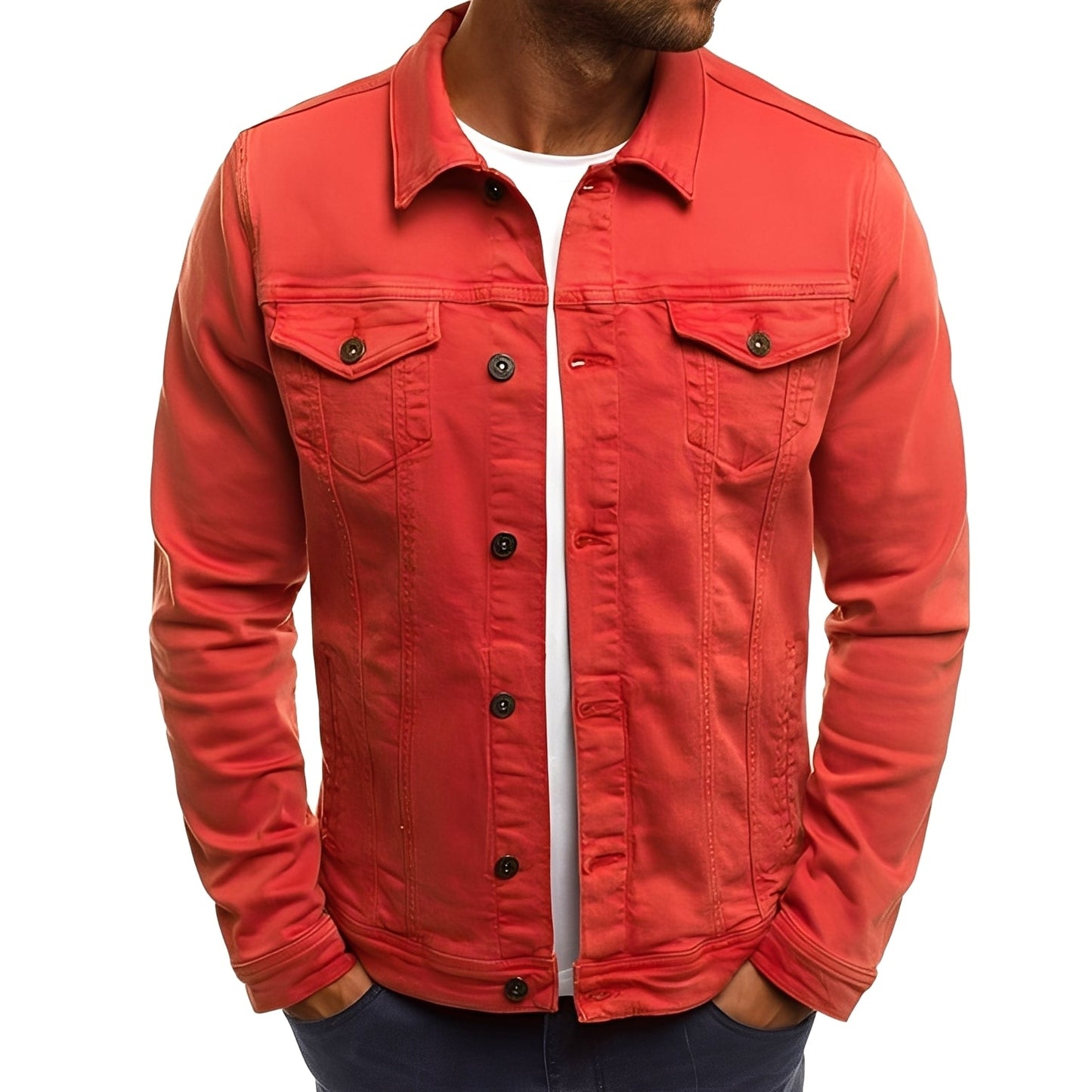 Berg-Feldt | Stylische Denimjacke mit Taschen für Männer