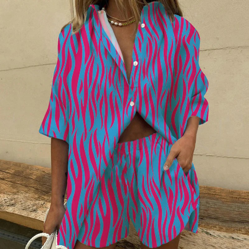 Ensemble de plage d'été pour femmes : short et blouse Dalina