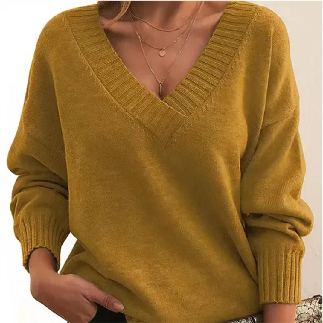Berg-Feldt | Pullover Winter V-Ausschnitt für Frauen