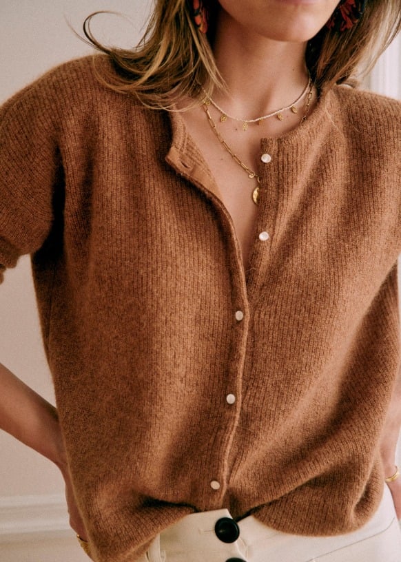 Berg-Feldt | grob gestrickter Cardigan-Pullover