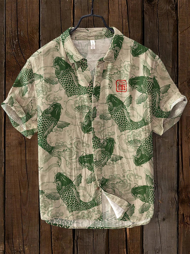 Chemise japonaise imprimée Fudus