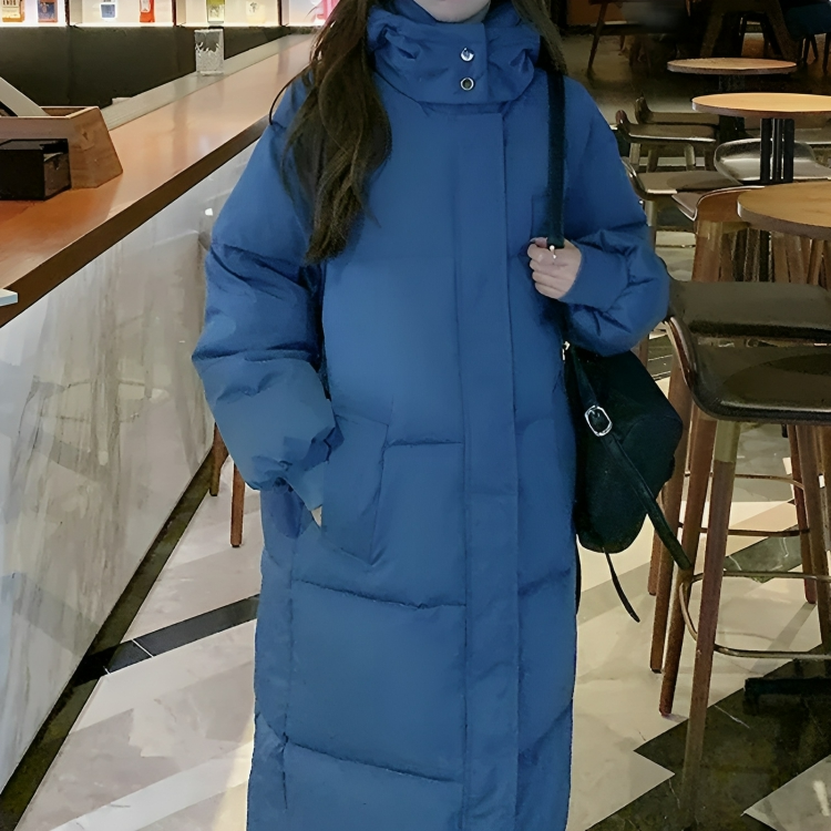 Berg-Feldt | Lange Daunenjacke mit Kapuze für Frauen Ideal für Herbst Winter