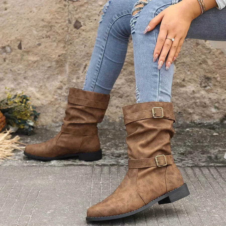Berg-Feldt | Bottines Western à Boucle Vintage pour Femme