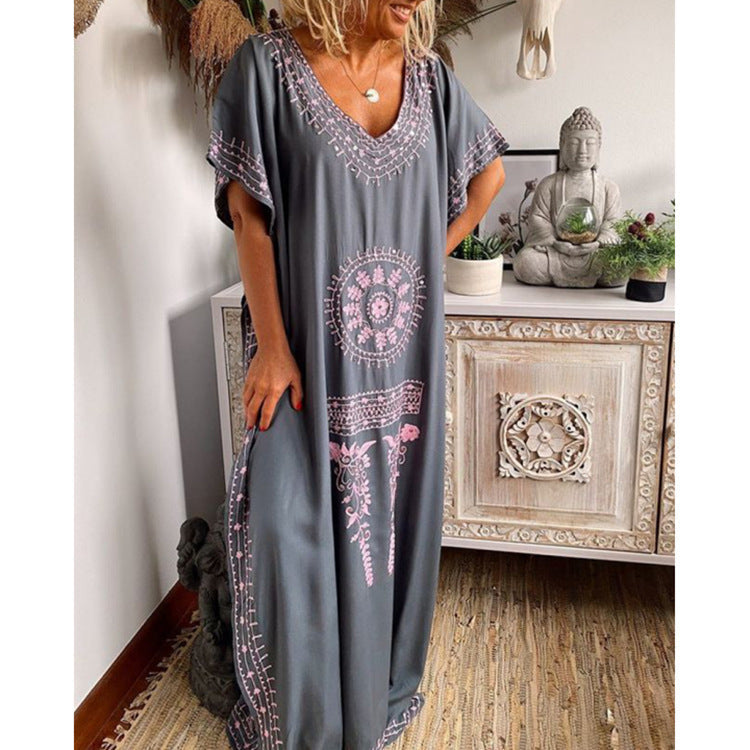 Robe longue Fudus Bohème col en V