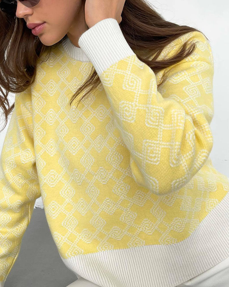 Berg-Feldt | Muster Strickpullover Weich und Trendy Statement-look