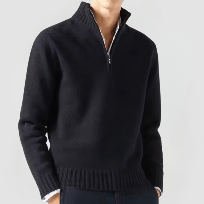 VENHUES Pull en maille zippé