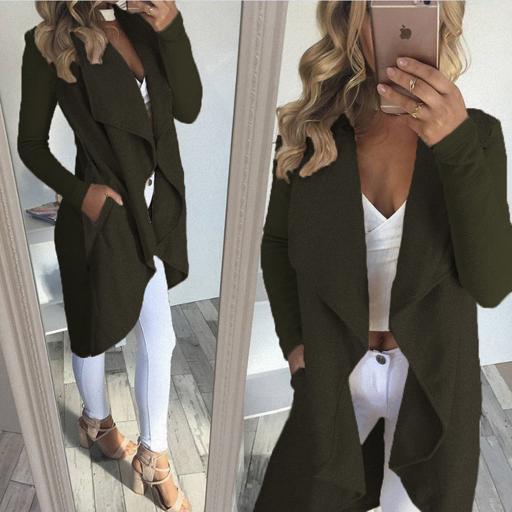 Cardigan douillet ouvert pour femme avec détail drapé de berg-feldt