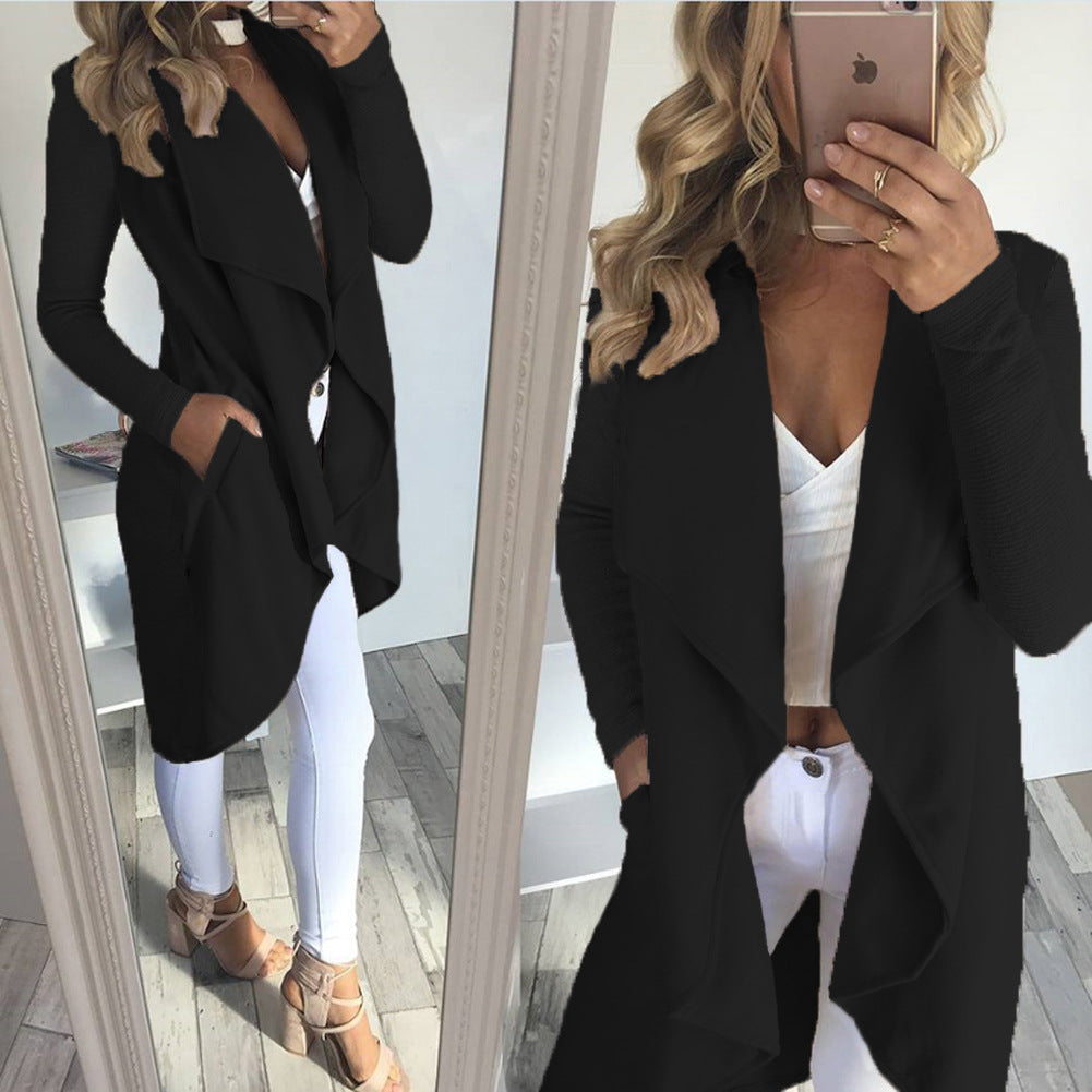 Cardigan douillet ouvert pour femme avec détail drapé de berg-feldt