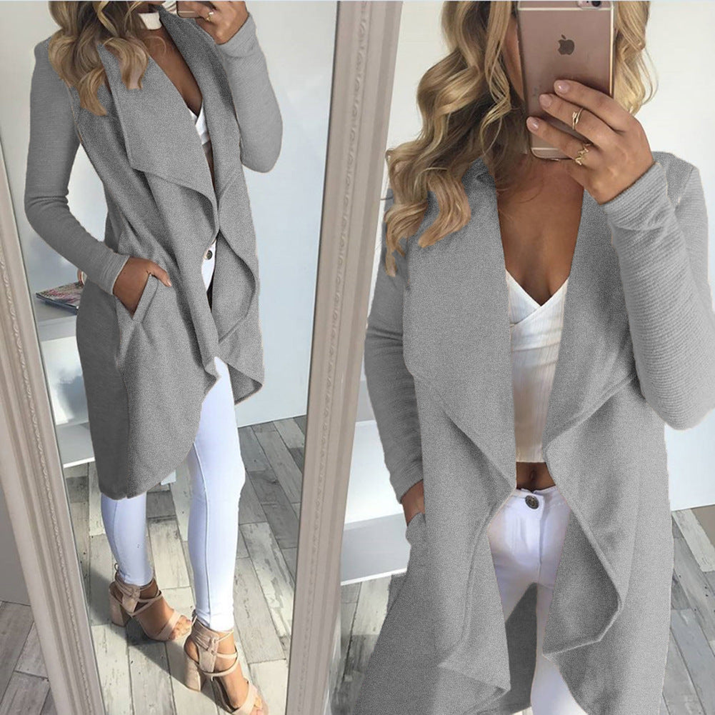 Cardigan douillet ouvert pour femme avec détail drapé de berg-feldt