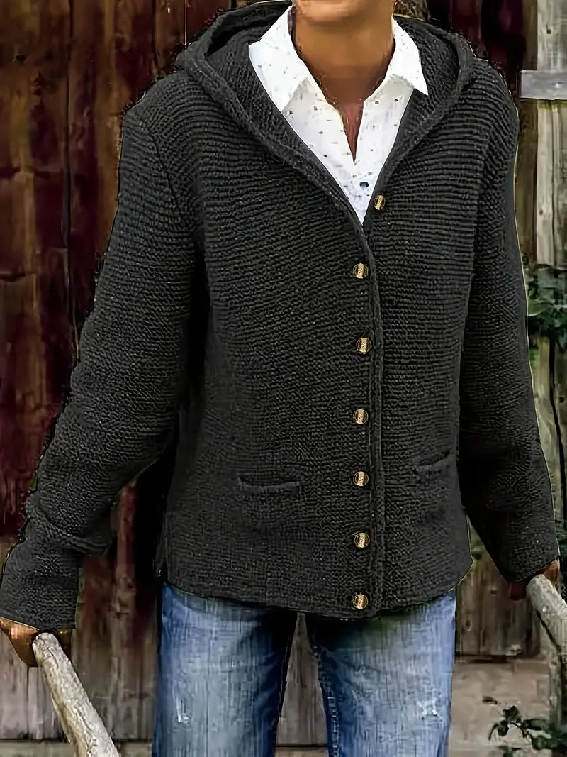 Berg-Feldt | Modische Strickjacke mit Knopfleiste