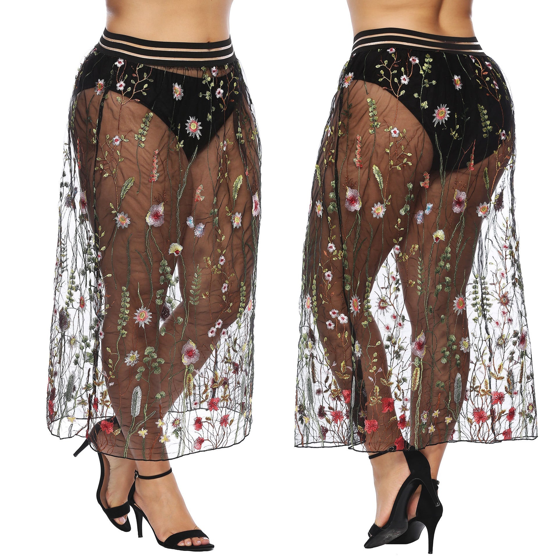 Transparentes Maxikleid mit Stickerei von berg-feldt für Damen
 - berg-feldt