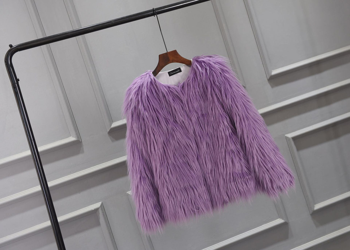 Damen Luxuriöser Kunstpelzjacke mit voluminösem Kragen Berg-Feldt
