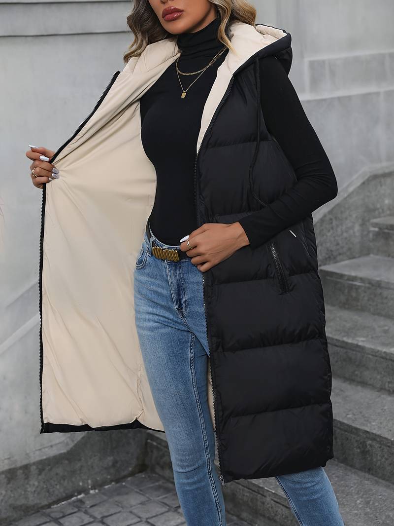 Berg-Feldt | Gilet Long à Capuche Zippé pour Femme