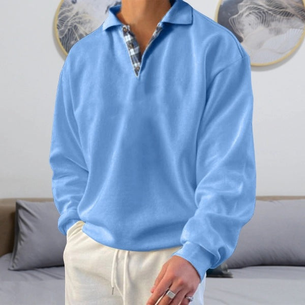 Pull à capuche Bruno pour homme, à manches longues et col en V