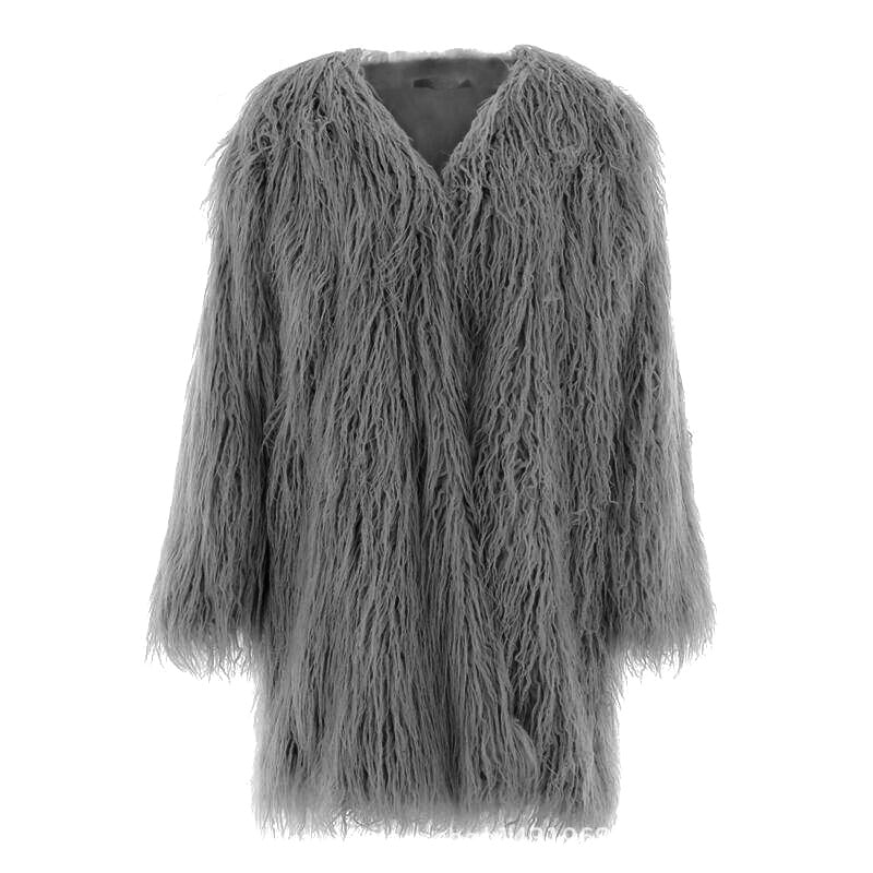 Long manteau douillet pour femmes en fausse fourrure moelleuse Berg-Feldt