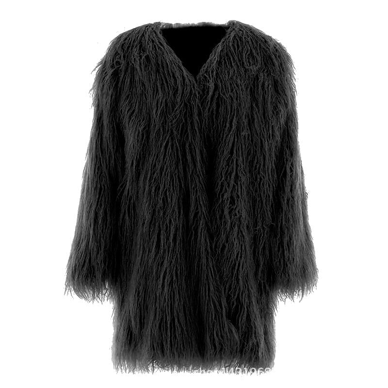 Long manteau douillet pour femmes en fausse fourrure moelleuse Berg-Feldt