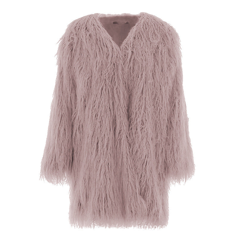 Long manteau douillet pour femmes en fausse fourrure moelleuse Berg-Feldt