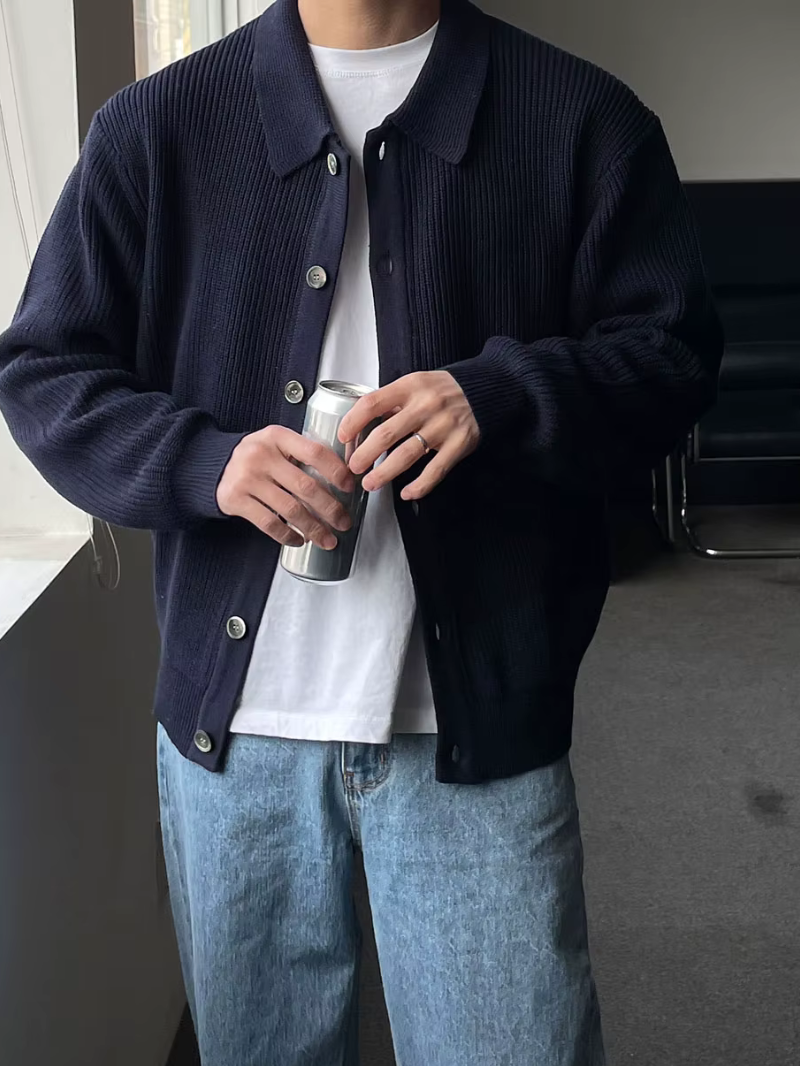 Berg-Feldt | Der Slim - Fit - Cardigan Im Streetwear - Look für Moderne Männer