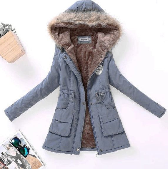 Veste d'hiver matelassée pour femme avec col amovible en fausse fourrure et poches plaquées pratiques Berg-Feldt
