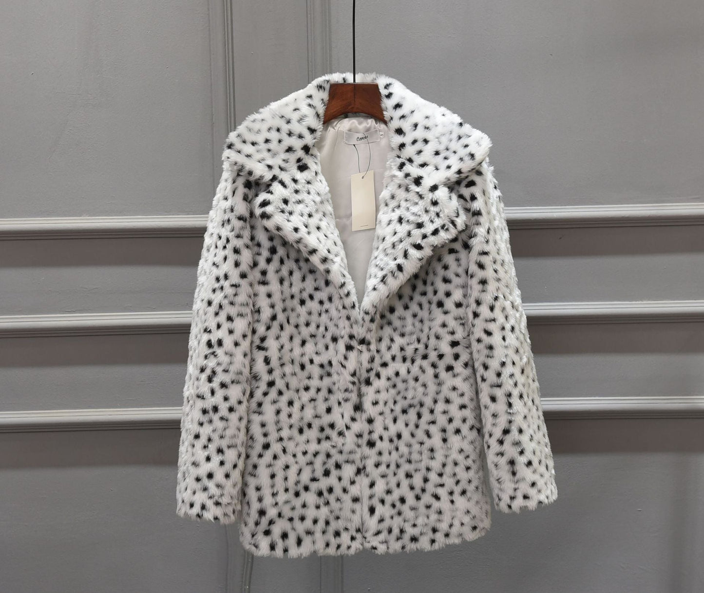 Veste de luxe en fausse fourrure motif léopard pour femme Berg-Feldt