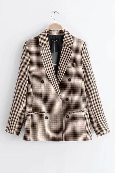 Berg-Feldt | Karierter Blazer mit langen Ärmeln