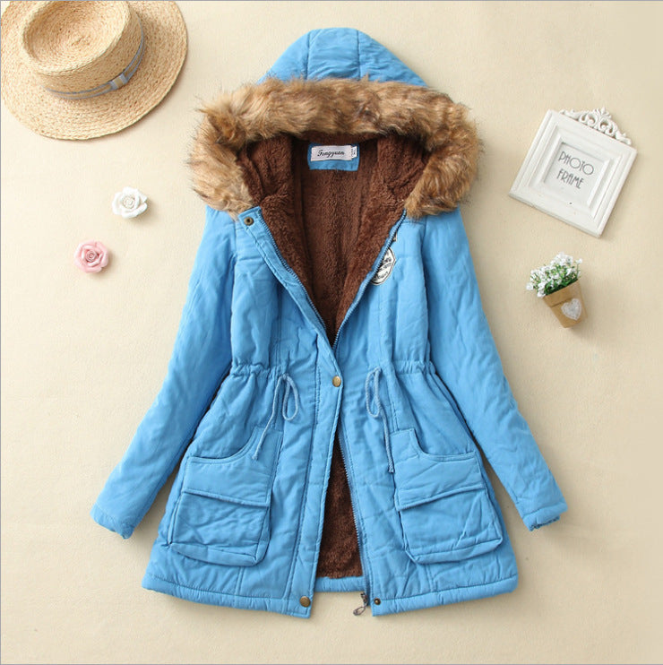 Veste d'hiver matelassée pour femme avec col amovible en fausse fourrure et poches plaquées pratiques Berg-Feldt