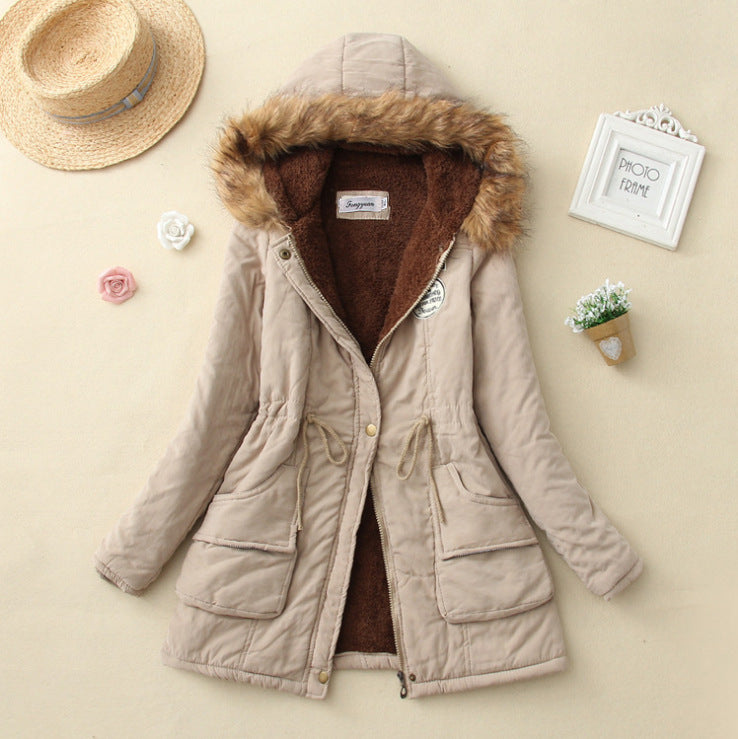 Veste d'hiver matelassée pour femme avec col amovible en fausse fourrure et poches plaquées pratiques Berg-Feldt