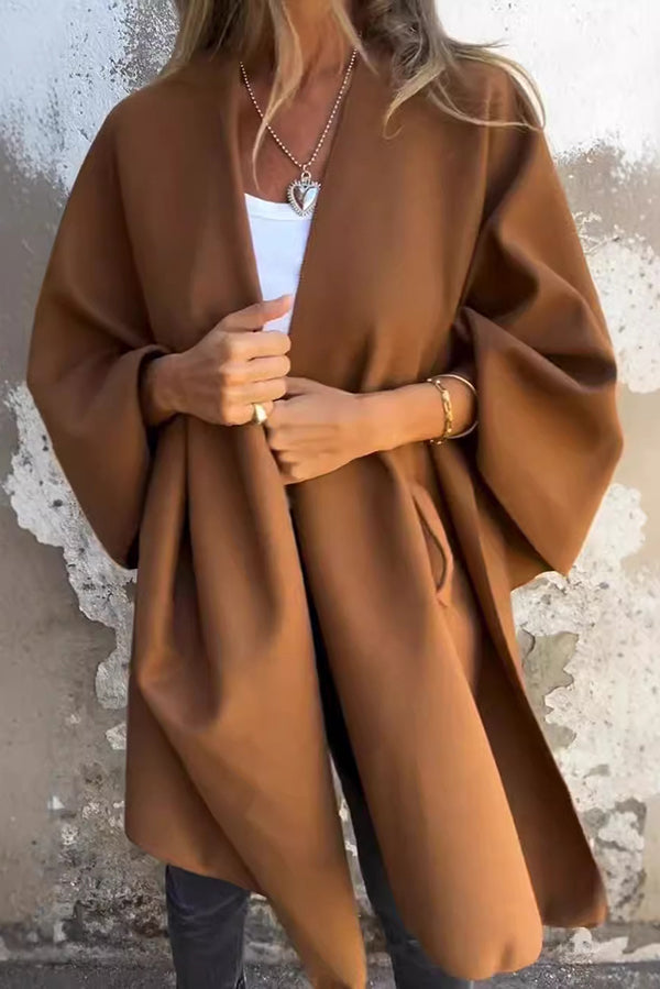 Berg-Feldt | lässige V-Ausschnitt Stola Cape Jacke