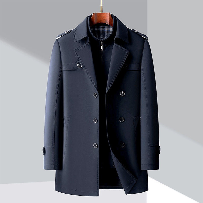 Berg-Feldt | Herren Doppelreiher Trenchcoat