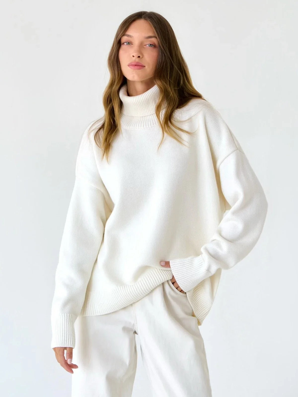 Berg-Feldt | Kuscheliger Oversize-Pullover mit Rollkragen