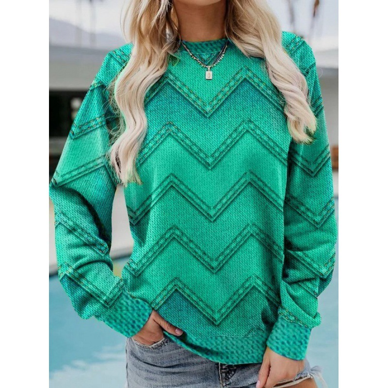 Berg-Feldt | Lässiges Sweatshirt mit Zigzag-denimlook Weich und Trendy Perfekt für Den Alltag