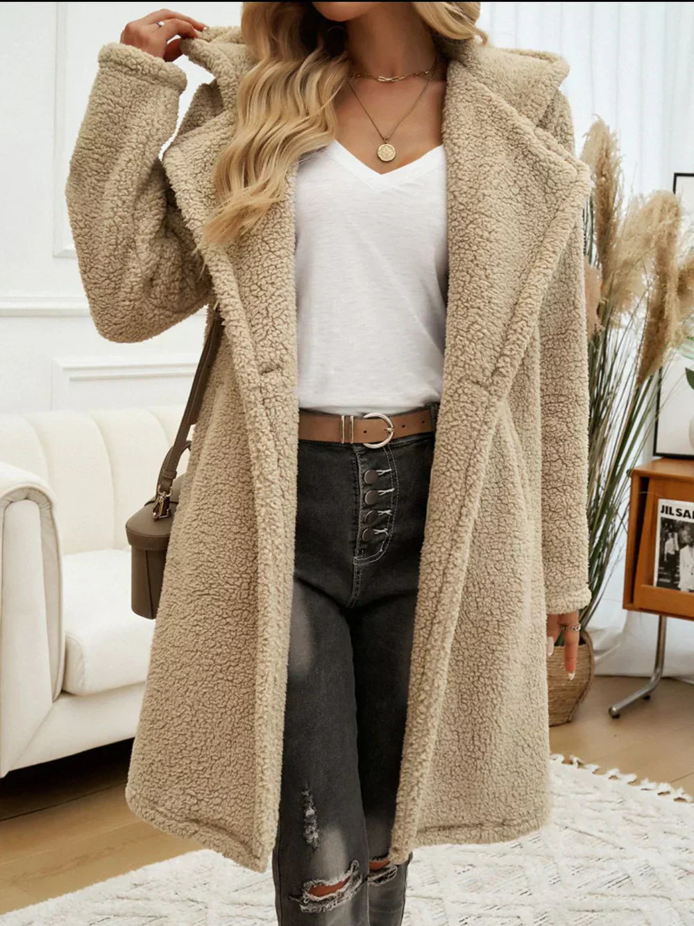 Berg-Feldt | Verlängter Teddy Hoodie Fleece Stilvoll und Warm
