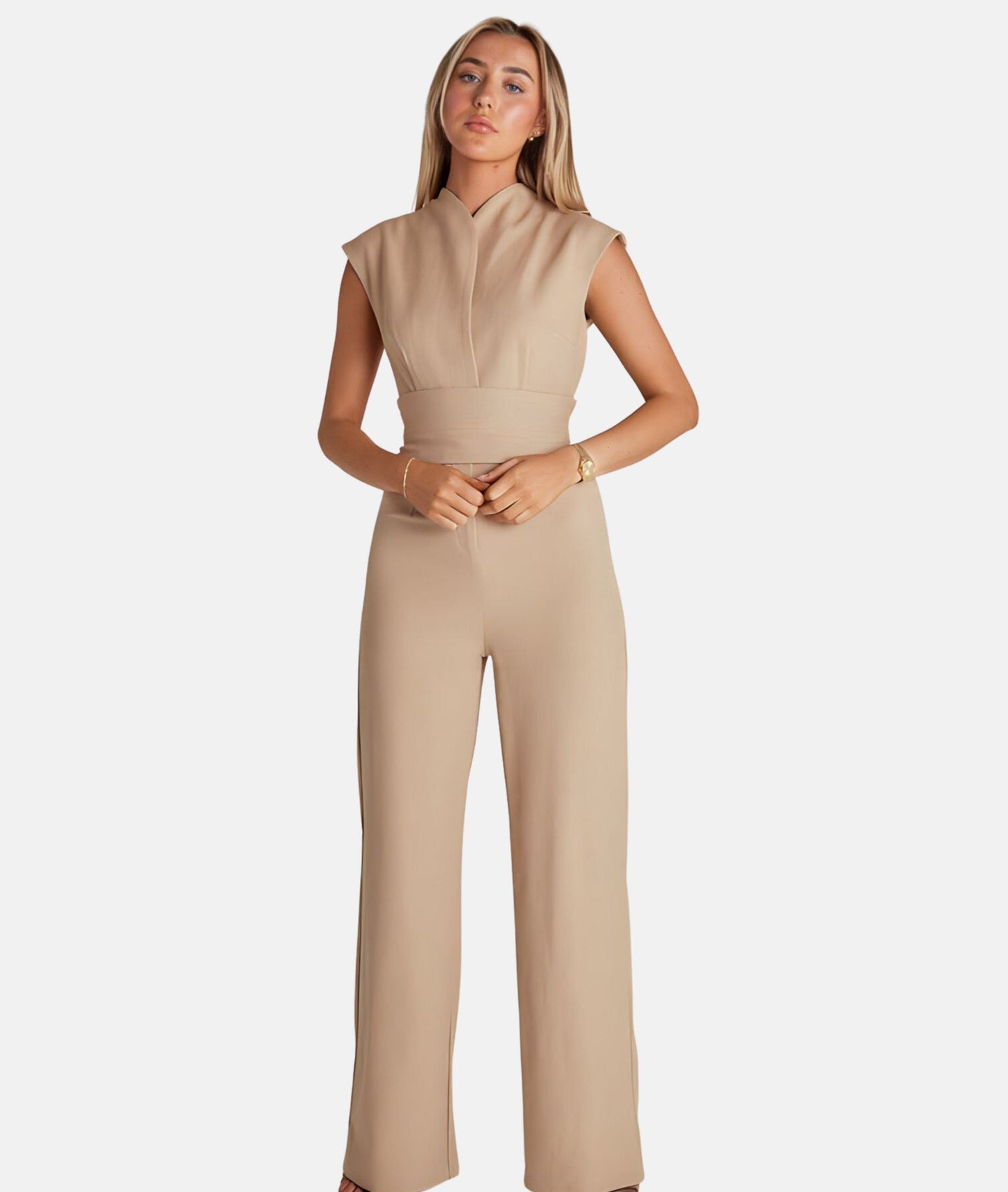 Combinaison-pantalon portefeuille ample et tendance Sarkeysha