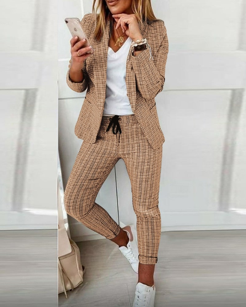 Avelena : Ensemble décontracté – Blazer et pantalon