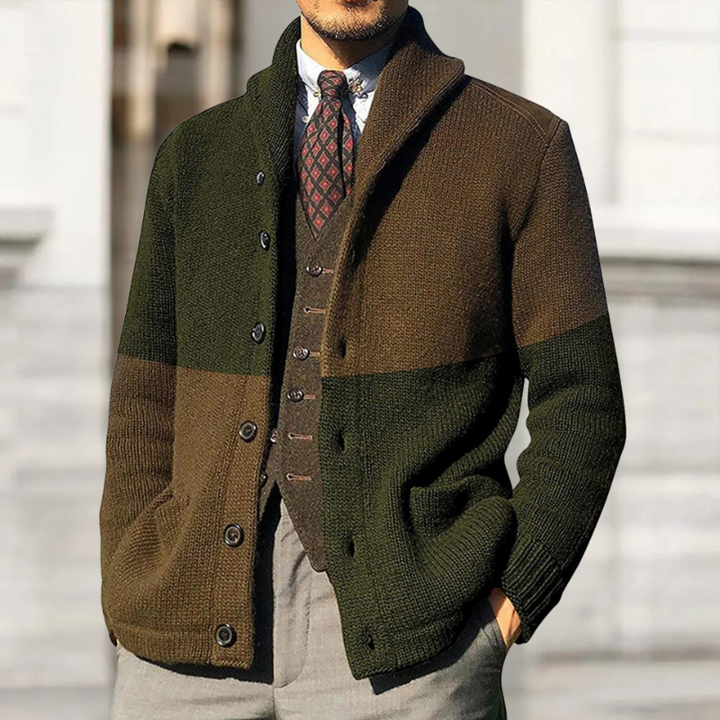 Dicke Strickjacke HOLGER mit Knöpfen