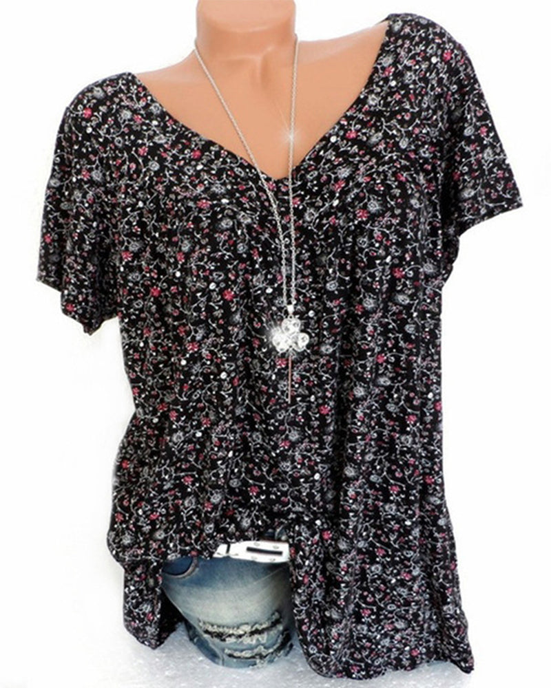 Sommerbluse für Damen - floral - Tanci