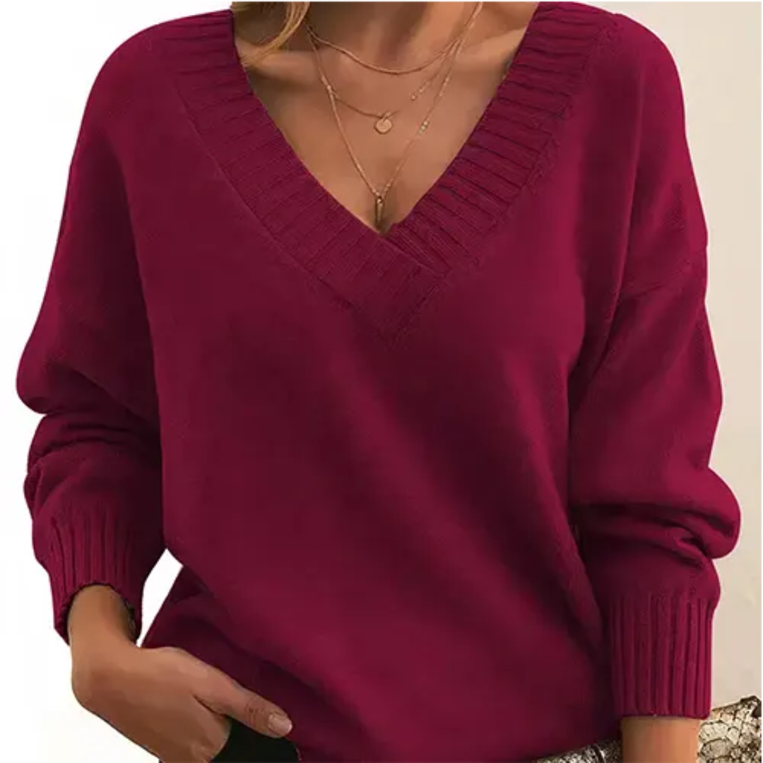 Berg-Feldt | Pullover Winter V-Ausschnitt für Frauen