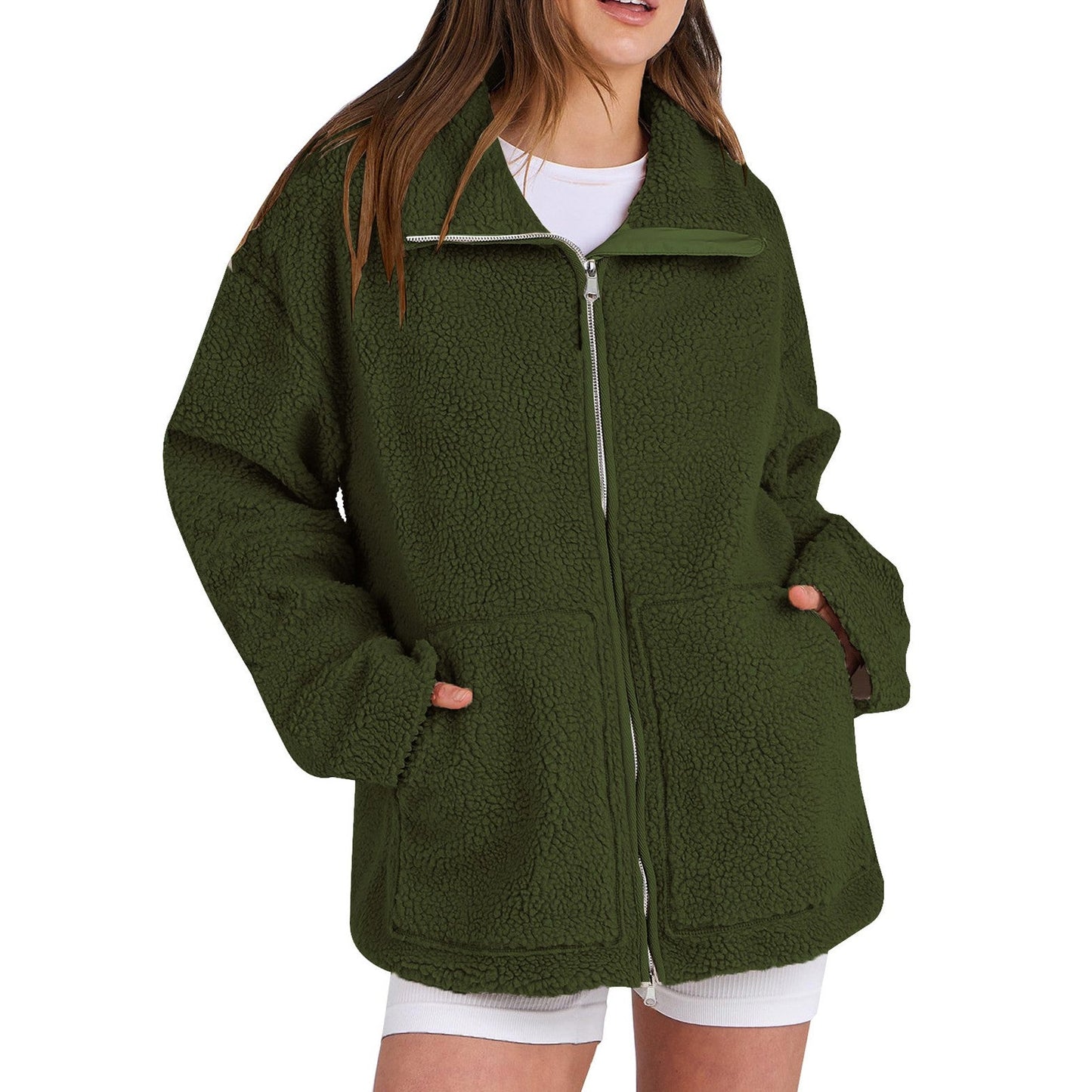 Berg-Feldt | Locker Wollmantel mit Rollkragen für Damen
