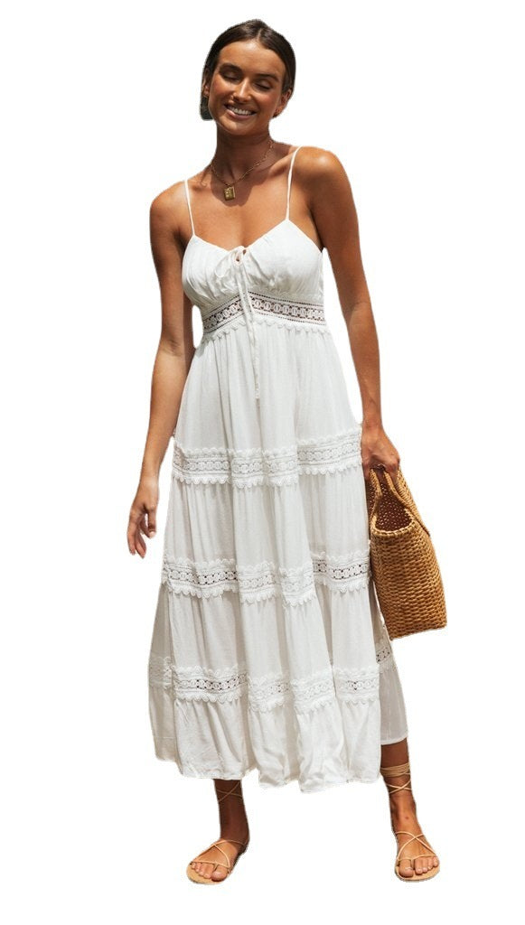 Robe bohème Fudus avec dentelle et jupe évasée