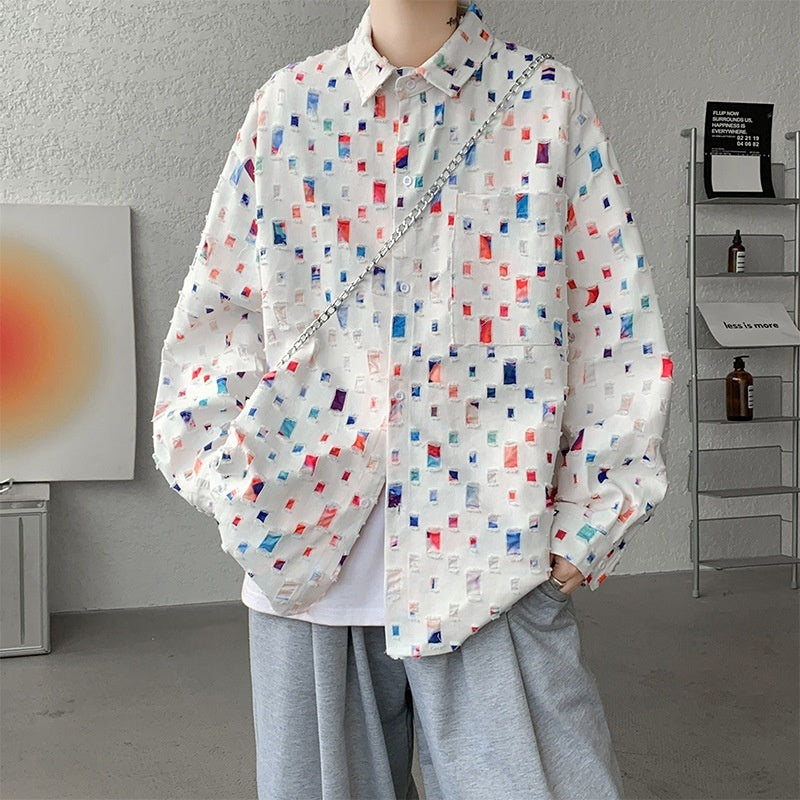 Fudus - Tee-shirt à manches longues délavé à effet vieilli