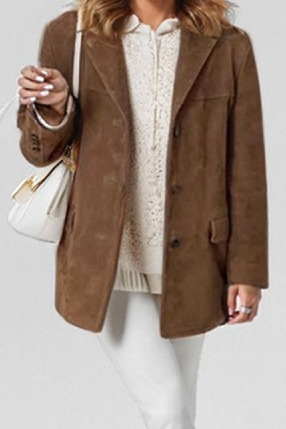 Berg-Feldt | Vintage Café Jacke mit Revers, Klappentaschen und Knöpfen