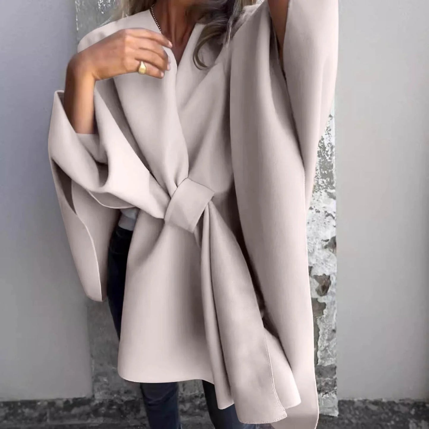 Berg-Feldt | Strick-Longcardigan mit Fledermausärmeln